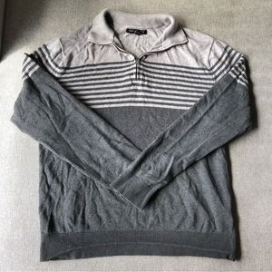 (308) Grey Quarter Zip up Sweater